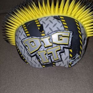 Yellow and Black Spiked Helmet